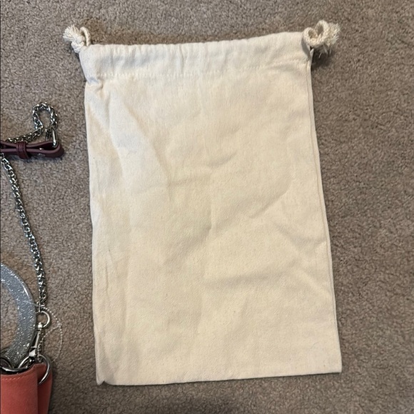 Milanblocks Coral and Burgundy Suede Bag - Picture 10 of 15